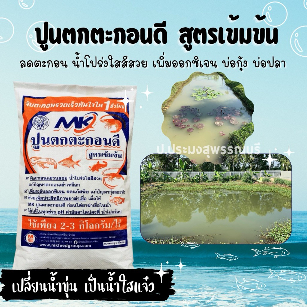 ปูนตกตะกอนดี สูตรเข้มข้น 5 กิโลกรัม ช่วยจับตะกอนน้ำใส ลดน้ำหนืด ใช้ได้ทุกค่า PH - รูปที่ 6
