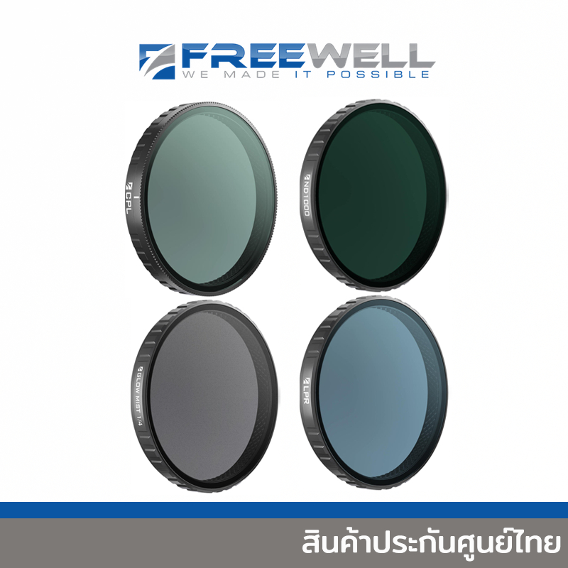 FREEWELL DJI Osmo Action 6 Filter [CPL, ND1000, Glow Mist 1/4, LPR]