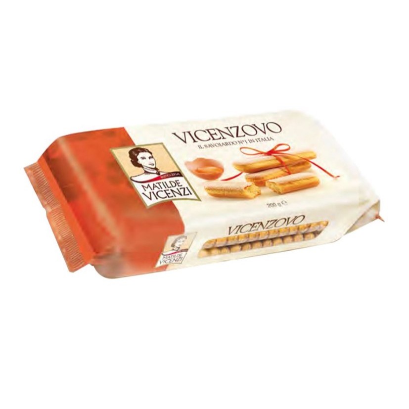 Vicenzi Vicenzovo Lady Finger บิสกิตแท่ง เลดี้ ฟิงเกอร์ เส้นขนมหวาน  200 กรัม