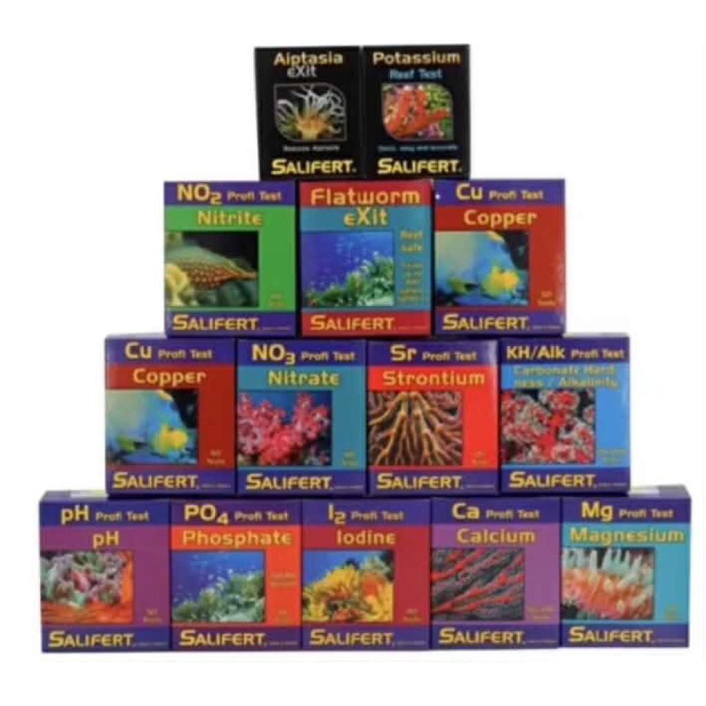 ชุดเทสค่าน้ำSalifert (Ca-mg-kH-No3-NH3+NH4-