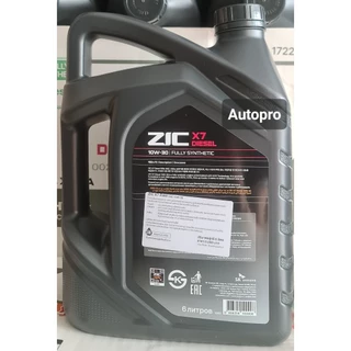 (น้ำมันใหม่ผลิตปี2024/2025) 10W-30 SK ZIC X7 สำหรับเครื่องยนต์ดีเซล สังเคราะห์แท้ 100% ระยะเปลี่ยนถ่าย 12000-15000 KM.