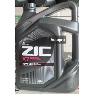 (น้ำมันใหม่ผลิตปี2024/2025) 10W-30 SK ZIC X7 สำหรับเครื่องยนต์ดีเซล สังเคราะห์แท้ 100% ระยะเปลี่ยนถ่าย 12000-15000 KM.