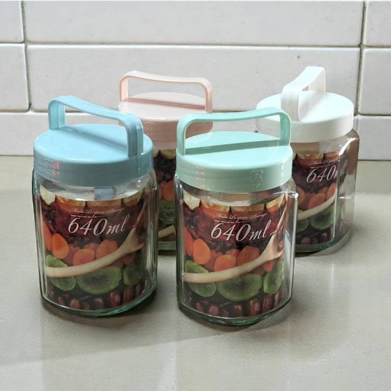 Keyway ขวดโหลเหลี่ยมฝาหูหิ้ว ขนาด 640 ml. รุ่น AF-107202