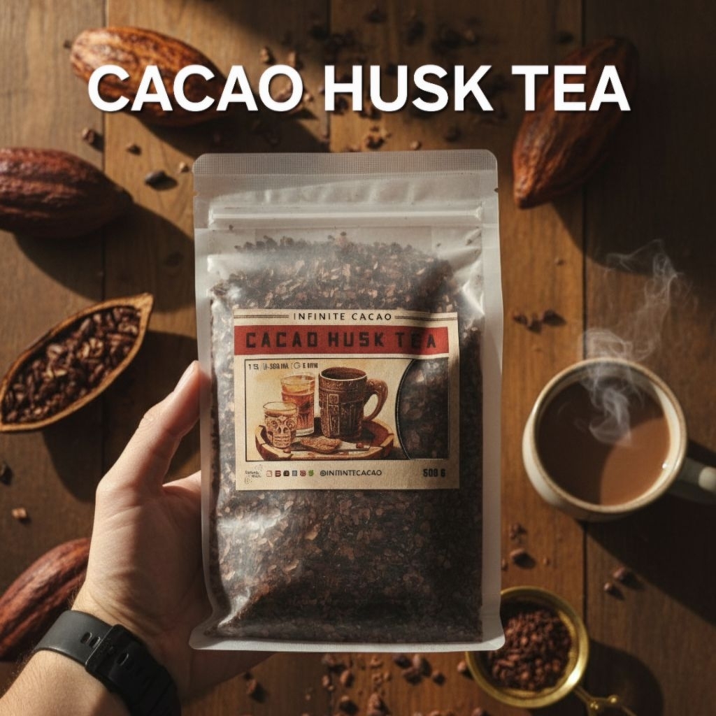 Cacao husk tea ชาเปลือกโกโก้ 150g / 500g / 10g