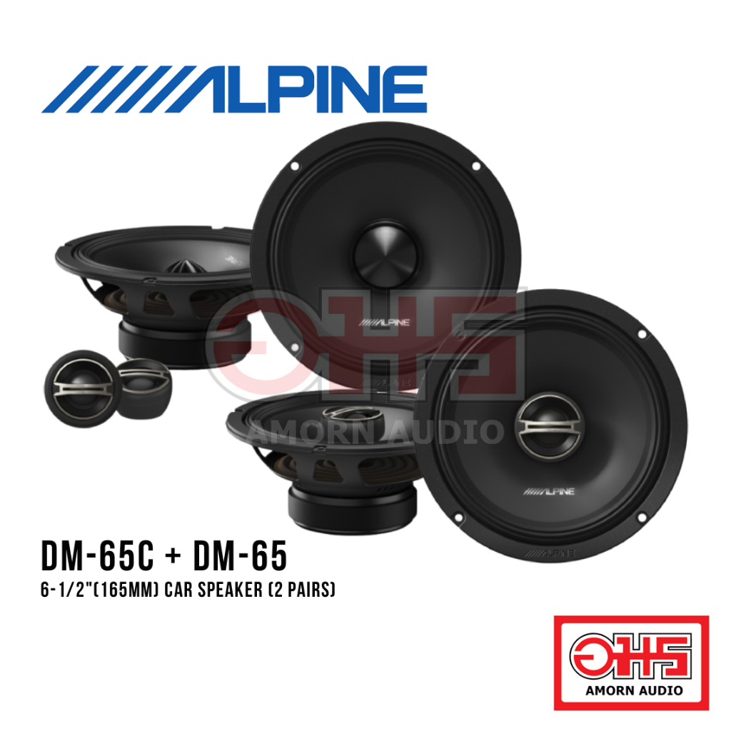 ALPINE set DM-65C / DM-65 ลำโพงรถยนต์คู่หน้าหลัง 6.5นิ้ว AMORNAUDIO อมรออดิโอ