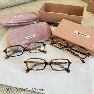 🔥พร้อมส่ง🔥New Miu Miu Regard OMU 01YVF-53mm Demo lens ทรงเหล…