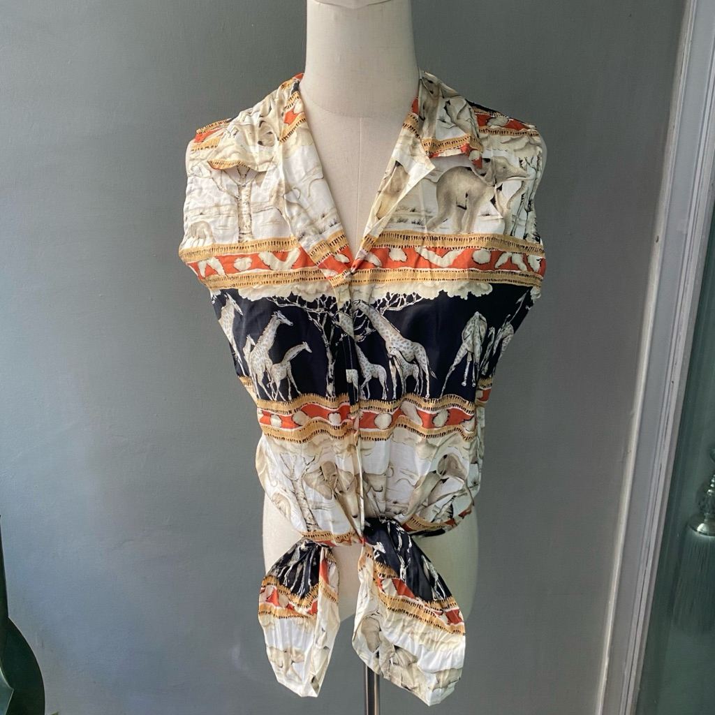 (New with tag) Jim Thompson printed cotton shirt size 10