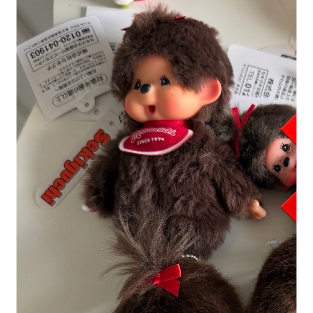 พร้อมส่ง monchichi keychain ออริหญิง พวงกุญแจม่อนชิชิ ของใหม่ new with tag