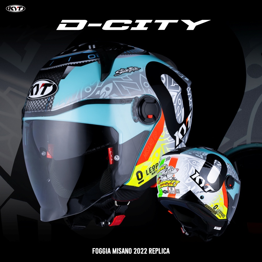 รุ่นใหม่ล่าสุด!! หมวกกันน็อคครึ่งใบ KYT D-CITY ลายใหม่ล่าสุด ส่งไว!! SP.BIKE