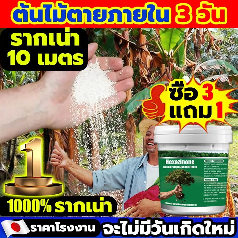 💥สูตรเข้มข้น 💥ยาฆ่าหญ้า รากเน่ารากไม่ขึ้นอีก 500g ยาฆ่าต้นไม้ แบบผง สานกำจัดกอไผ่ วัชพืช