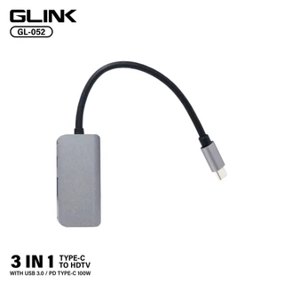 Glink GL-052 USB Type-C To HDMI 4K 30Hz+PD 100W+USB3.0 ตัวแปลงสัญญาณ