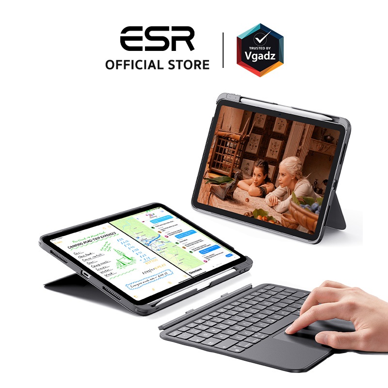 ESR เคสสำหรับ iPad Air 11" (Gen4-8) / Gen 10th 10.9" / 11" (2025/2022) รุ่น Flex Keyboard Case (Detachable)