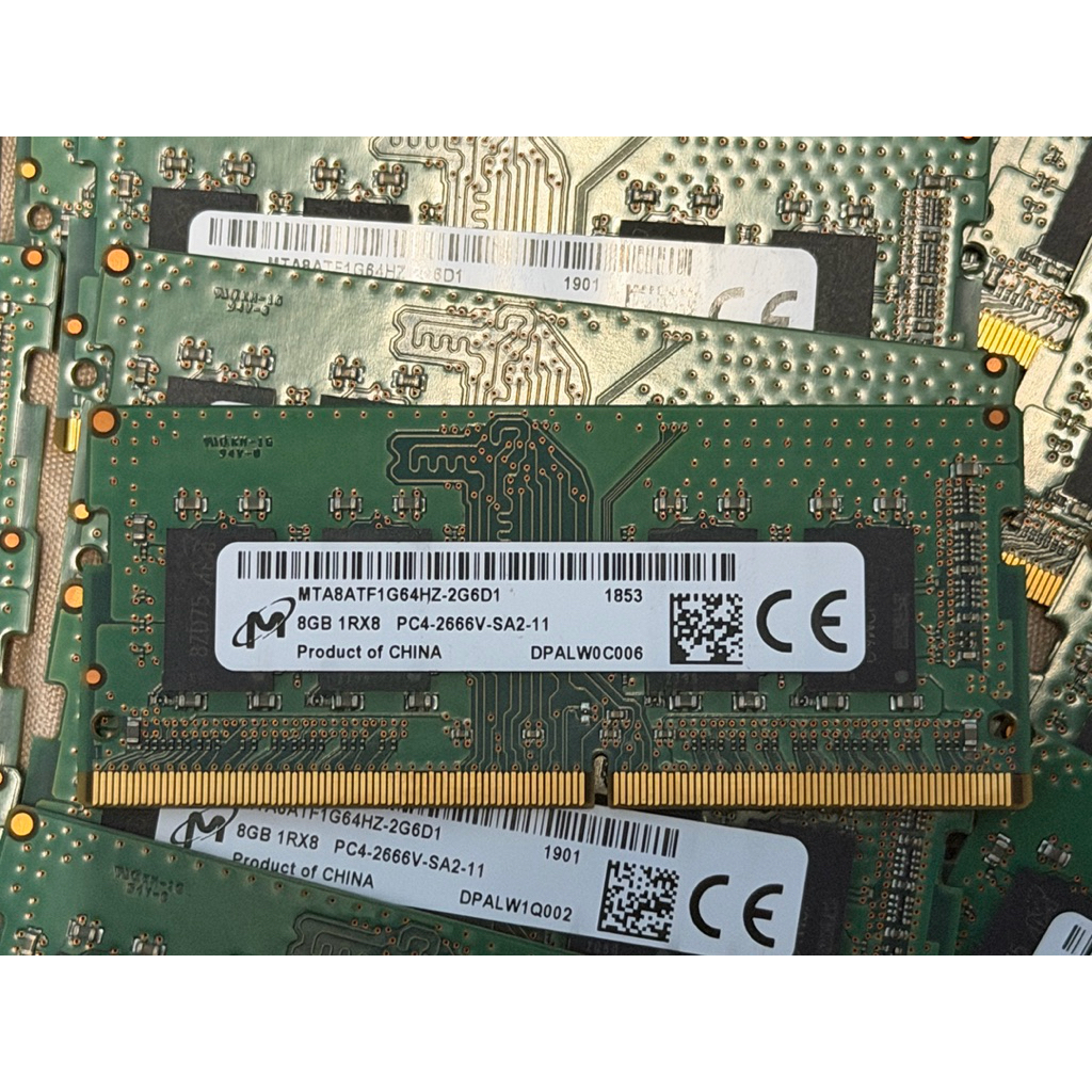 ram notebook ddr4 8gb 8 gb bus 2666  micron ใส่แทน 2133 2400 2666 3200 ของแท้ ใช้งานปกติ