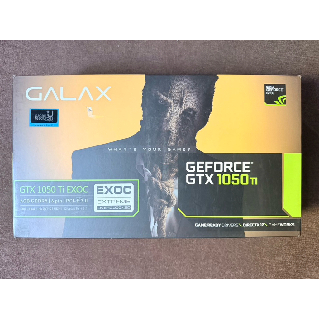 กล่องการ์ดจอ galax geforce gtx 1050ti
