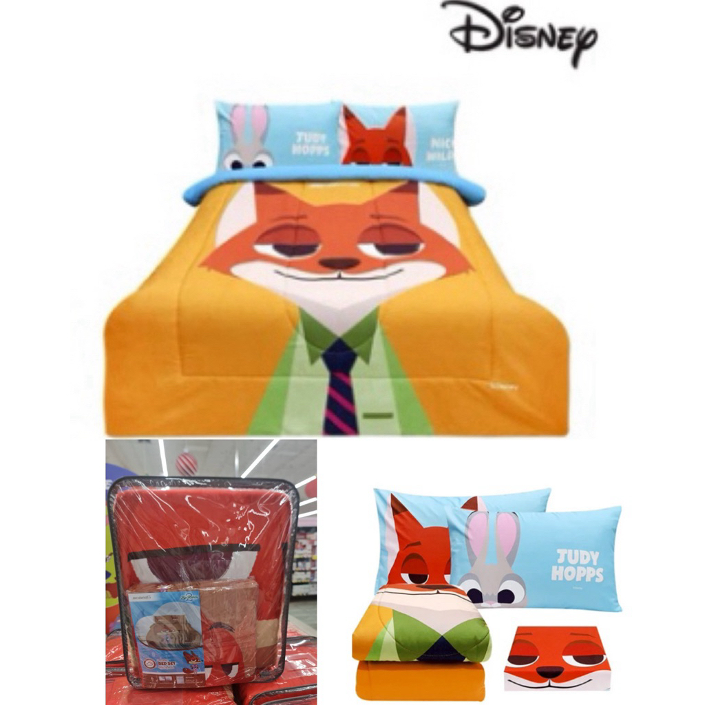 ชุดผ้าปูที่นอนzootopiaงานแท้ +นวม6ฟุต momentoพร้อมส่ง