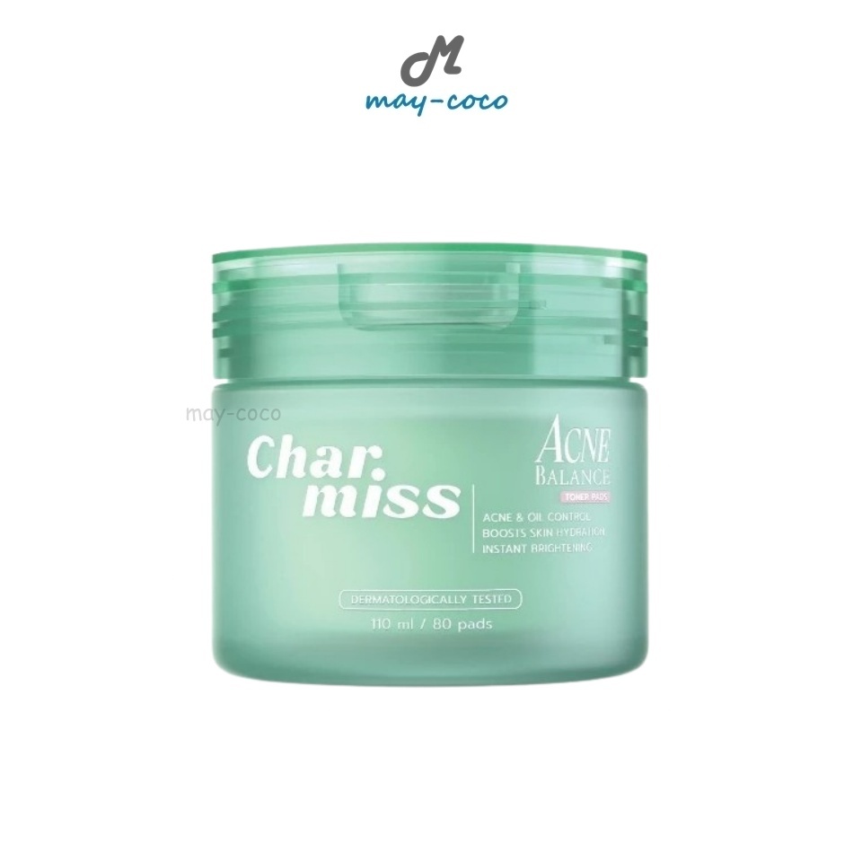 ถูก/แท้/มีไลฟ์ โทนเนอร์แพด Charmiss Acne Balance Toner Pads โทนเนอร์แพดชาร์มิส บำรุงผิวหน้า สูตรผิวเป็นสิว ผิวไบร์ท