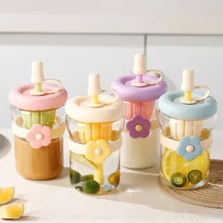 แก้วน้ำมินิมอล ถ้วยน้ำ 500 ml. ดีไซน์ดอกไม้ มีฝาปิด พร้อมหลอดในตัว พกพาสะดวก ใช้ได้ทั้งเด็กและผู้ใหญ่ ส่งจากไทย!!!
