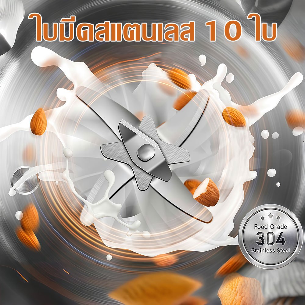 【รับประกัน 5 ปี】เครื่องทำนมถั่วเหลือง ลดเสียงรบกวนได้ลึก เครื่องปั่นน้ำธัญพืช  เครื่องทำน้ำเต้าหู้ - รูปที่ 3