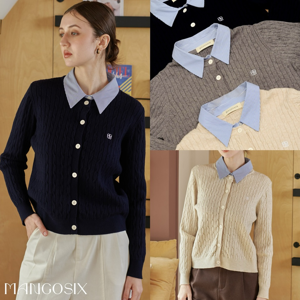 เสื้อคาร์ดิแกนคอปก รุ่นJolie Bonnie (B83)