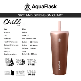 AquaFlask Chill Cup Collection (24oz) - แก้วเก็บความเย็น แก้วเก็บอุณหภูมิ 24ออนซ์