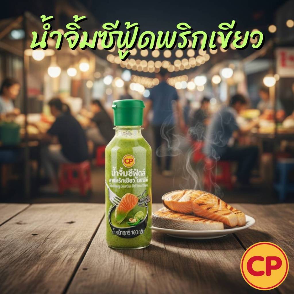 น้ำจิ้มซีฟู้ด CP สูตรพริกเขียว แซ่บสะใจ ราคา ถูกที่สุด ดีลบีเคเค รูปภาพหลัก