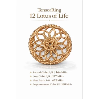 Tensorring 12 Lotus of Life Sacred Cubit 144 Lost Cubit 177 Empowerment Cubit 188 New earth 432