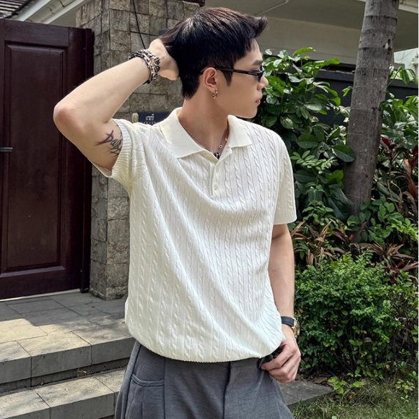 เสื้อยืดผู้ชาย คอปก เสื้อผ้าผู้ชาย พร้อมส่งในไทย