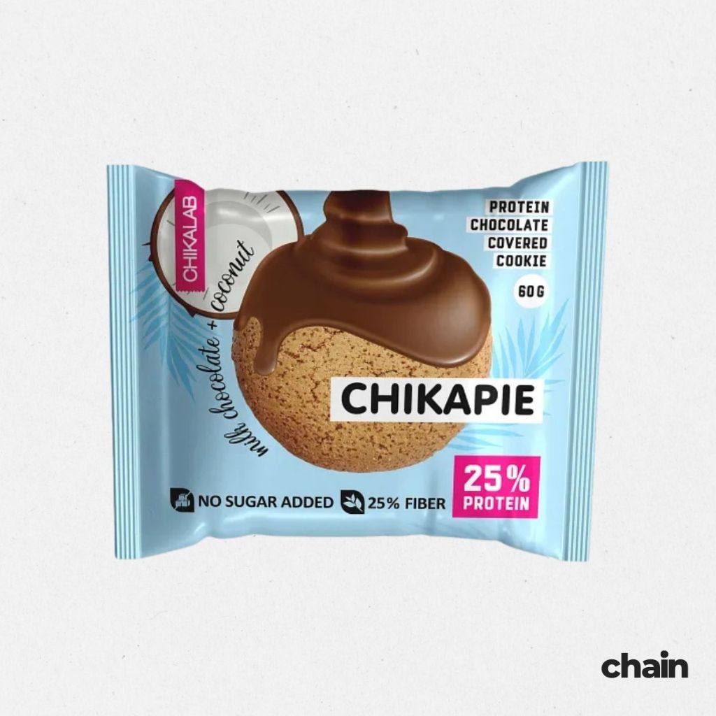 Chikalab โปรตีนบาร์เคลือบช็อกโกแลต ไส้ทีรามิสุ โปรตีน 25% ขนมเพื่อสุขภาพ 60 กรัม