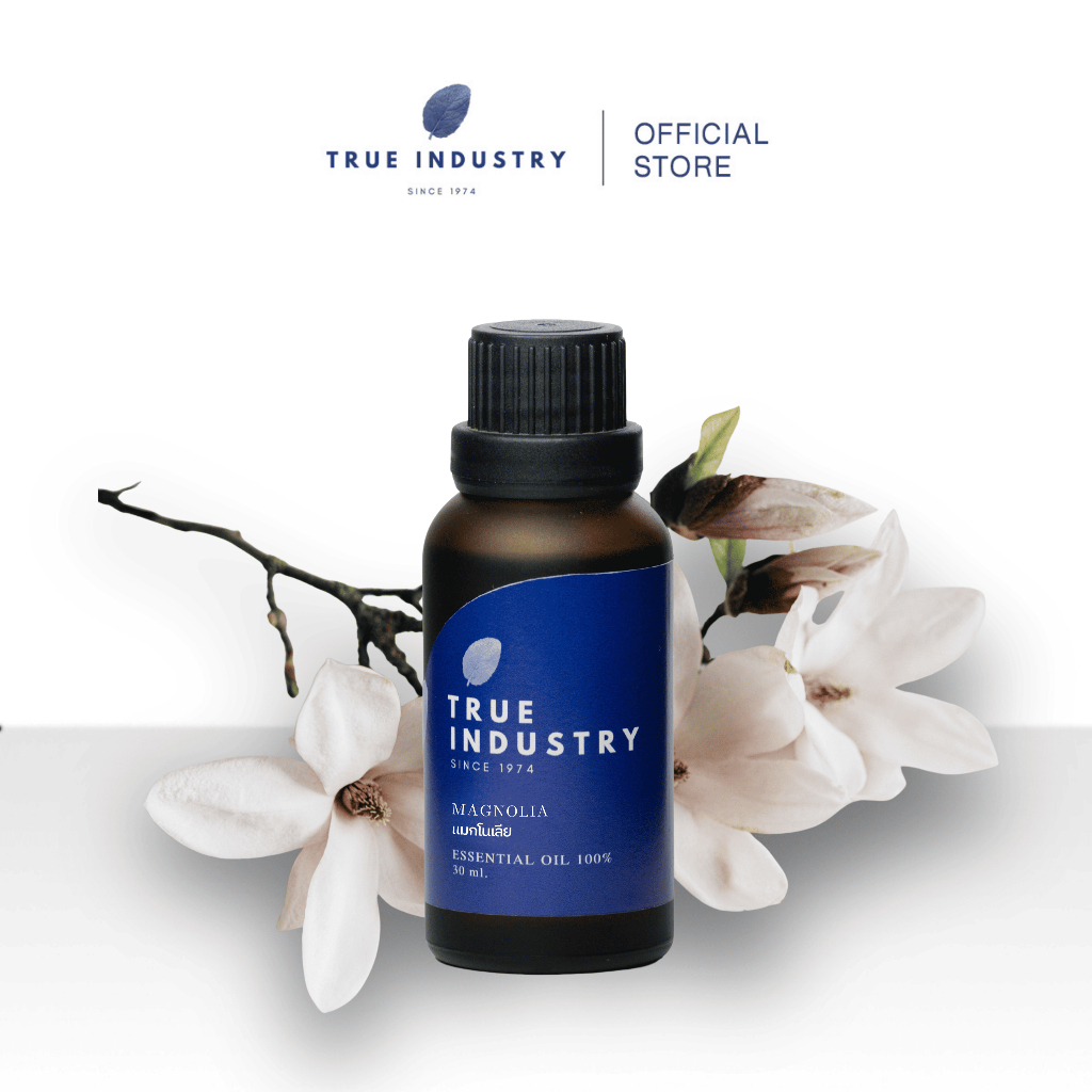 True Industry น้ำมันหอมระเหย 100 % กลิ่นแมกโนเลีย  (Pure Magnolia essential oil)