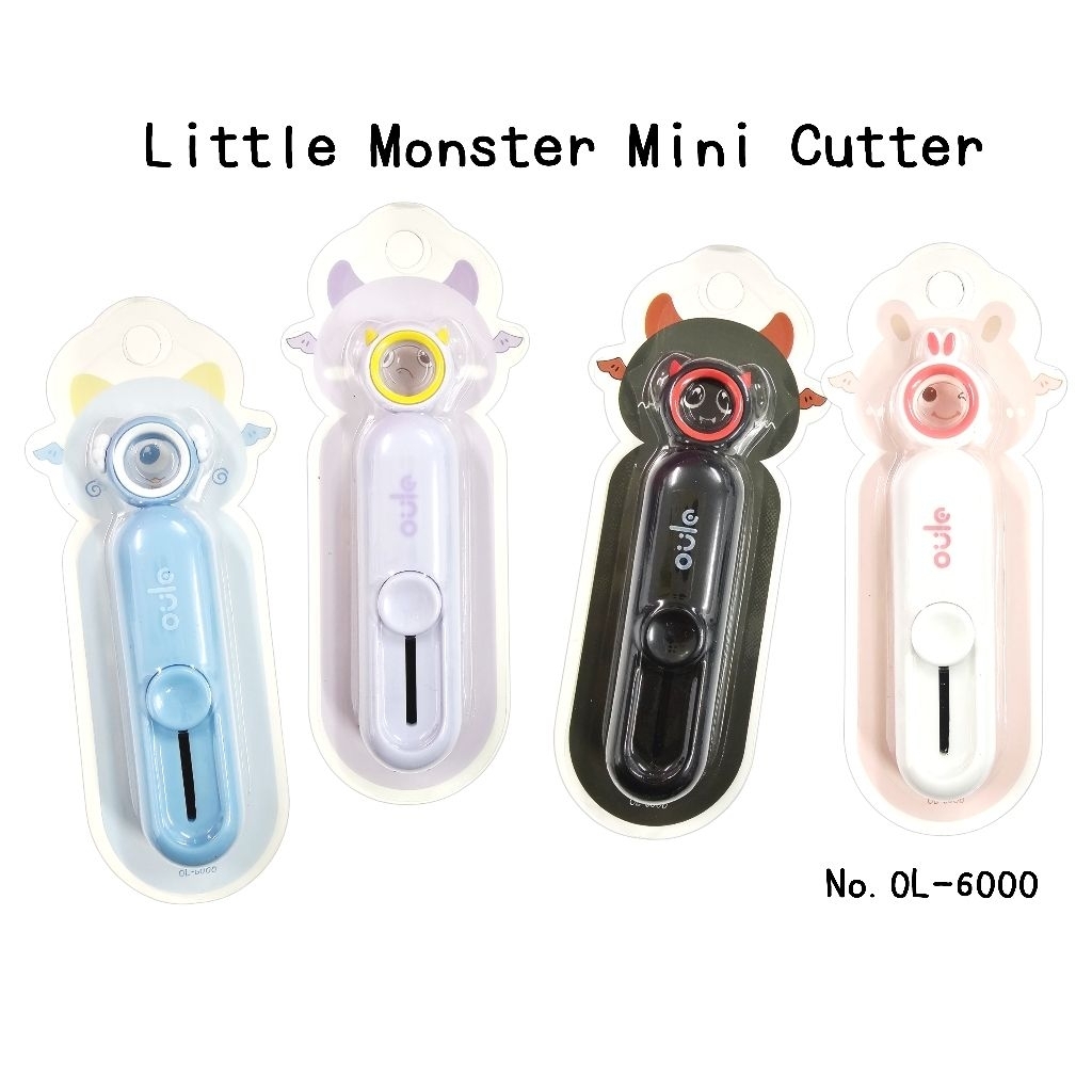 Mini Cutter มีดคัตเตอร์มินิ OL-6000 รุ่น Little Monster ใบมีด SK5 ไม่เป็นสนิม (ราคาต่อ 1 ชิ้น คละสี)