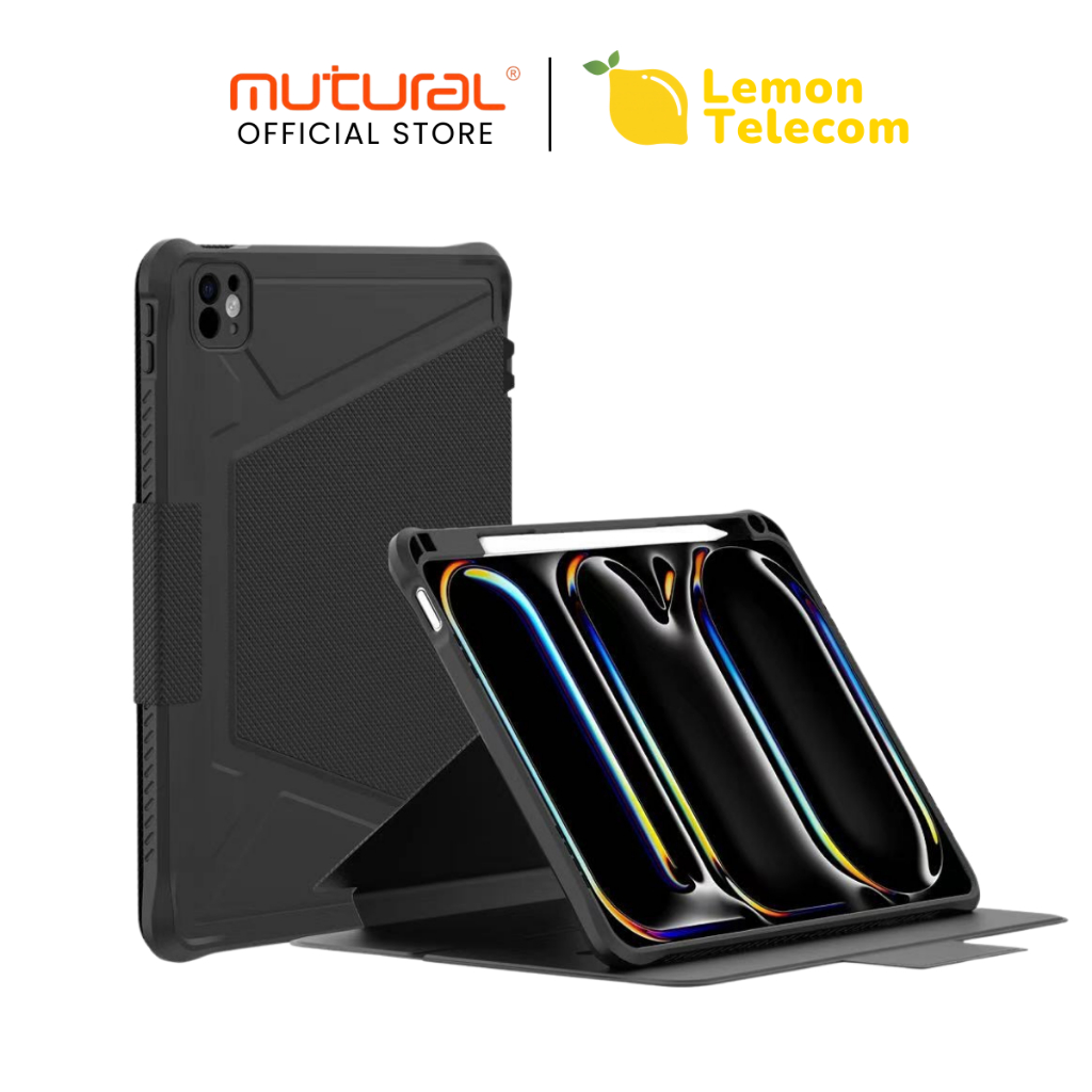 Mutural รุ่น Plaid series เคสไอแพดรุ่นใหม่กันกระแทกวางพับปรับระดับพร้อมกริป ใช้สำหรับ iPad Air4,5,6,7 / iPad Gen 10,11 ราคา ถูกที่สุด ดีลบีเคเค แกลเลอรีภาพที่ 2