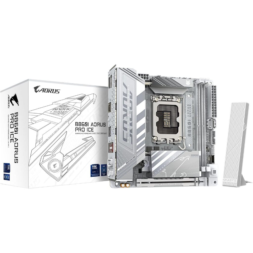 MAINBOARD (เมนบอร์ด) Gigabyte B860I AORUS PRO ICE  LGA1851  DDR5  WIFI7 m-ITX