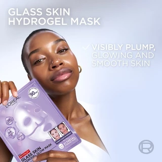 LOREAL - REVITALIFT HYALURONIC ACID GLASS SKIN HYDROGEL GLOW MASK (25g) ลอรีอัล ปารีส ไฮโดรเจล โกลว์ มาส์ก