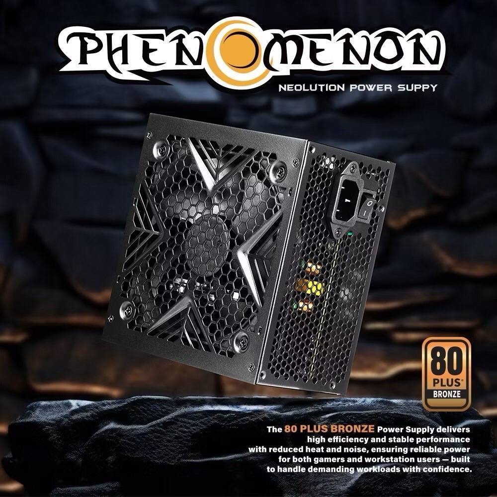 POWER SUPPLY (อุปกรณ์จ่ายไฟ) PHENOMENON 500W 80 PLUS Bronze [ Neolution E-Sport ]