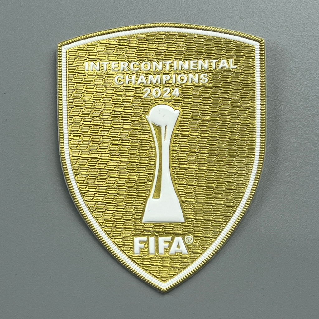 อาร์ม เสื้อฟุตบอล ย้อนยุค ยางนูน บอลโลก 2022 สีทอง อาเจนติน่า Retro Club Worldcup Patch Badge Football Shirt Argentina