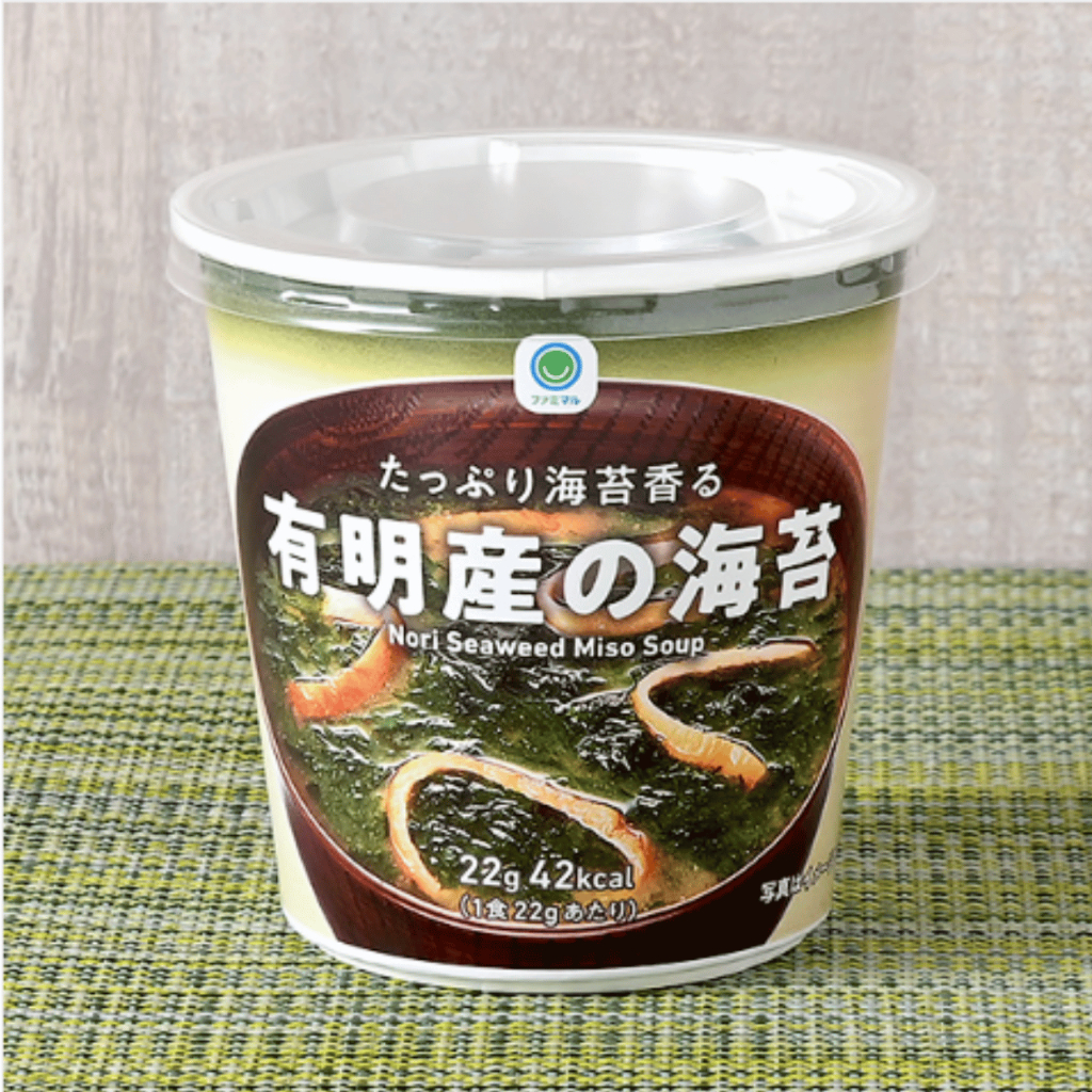 FamilyMart Plenty of Ariake Nori Seaweed Miso Soup Japanese Instant Soup Cup Long-Aged Miso