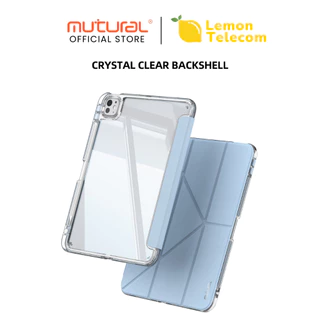 Mutural รุ่น Clear Pro Series เคส iPad Air4/5/6/7 iPad Pro iPad Gen10/11 เคสไอแพดกันกระแทกกันรอยพับจีบหลังใสสีพลาสเทล