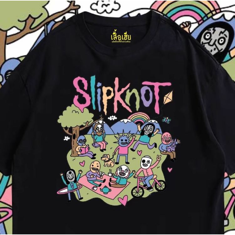เสื้อยืด Slipknot น่ารัก ทำจากผ้าฝ้าย 100% เนื้อผ้านุ่ม