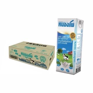 นมหนองโพ น้ำนมโคพร่องมันเนย 180ml (36 กล่อง/ลัง) รสจืด