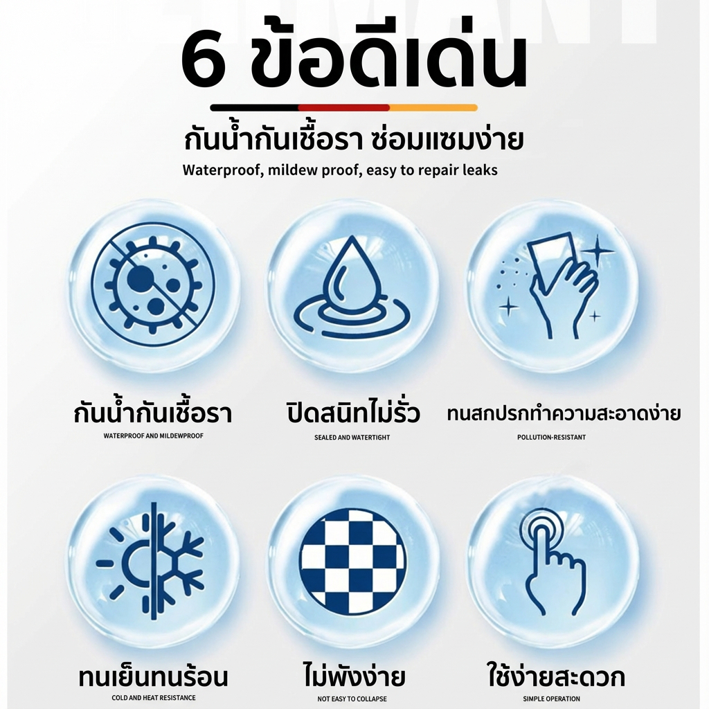 LY กาวยาแนว ยาแนว ยาแนวกระเบื้อง กาวยาแนวกระเบื้อง ยาแนวห้องน้ำ ใช้ง่าย สูตรกันน้ำ บีบใช้งานได้ทันที ขนาด 230g - รูปที่ 2