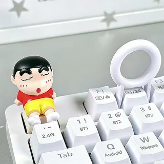 keycaps 3D คีย์แคปตุ๊กตาปริ๊น 3 มิติ Crayon Shin‑chan ของขวัญให้แฟนหญิง ตกแต่งคีย์บอร์ด อุปกรณ์เสริมคีย์บอร์ด**