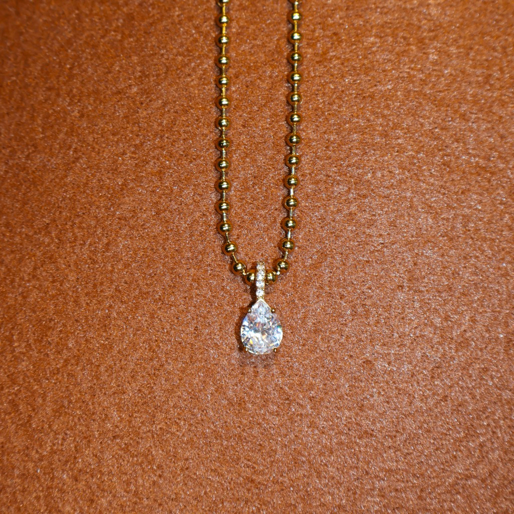 gigaglam drippy necklace | สร้อยจี้หยดน้ำ ไม่ลอก ไม่ดำ