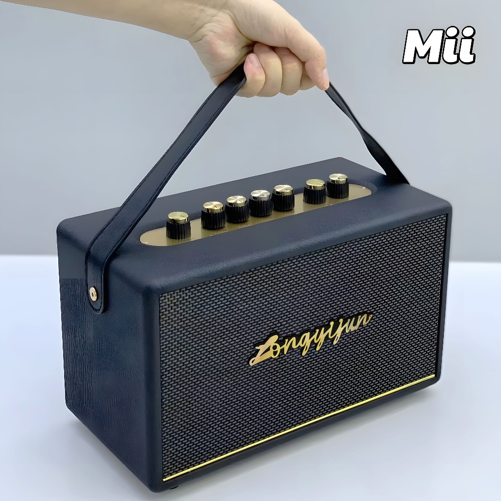 【แท้100%】ลำโพงบลูทูธไร้สาย Mii Pro ปรับเสียงเบส แหลมได้ แถมไมค์ลอย2อัน เสียงดี 20วัตต์ เบสหนัก Bluetooth speakers - รูปที่ 7