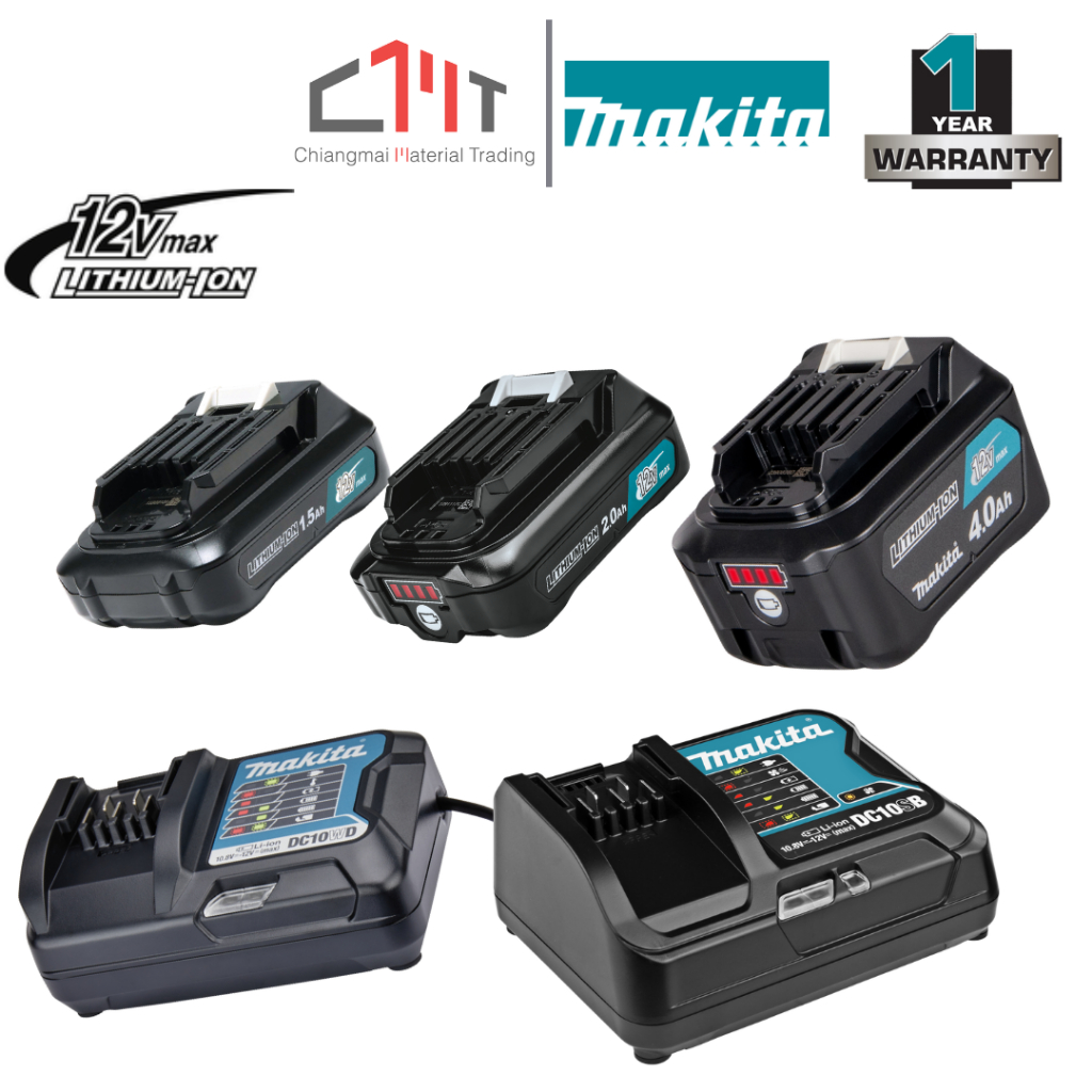 MAKITA แท่นชาร์จ และ แบตเตอรี่ เครื่องมือช่าง 12V No.BL1016 BL1021 BL1041 DC10WD DC10SD