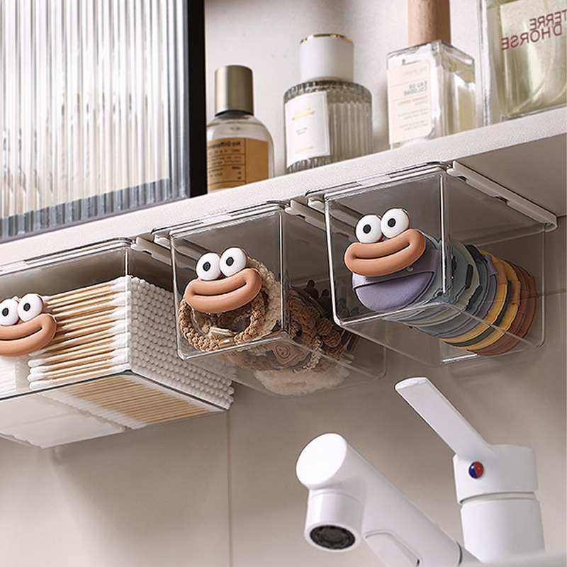 กล่องลิ้นชัก ใส ใต้โต๊ะ ติดผนัง ประหยัดพื้นที่ เปิดปิดลื่น มองเห็นของชัด - รูปที่ 3