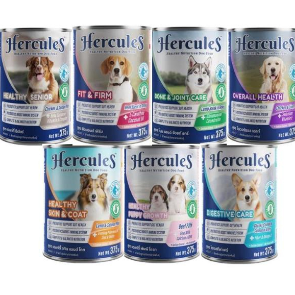 (8กระป๋อง) Hercules เฮอร์คิวลิส อาหารสุนัขเปียก แบบกระป๋อง 375g*โปรดอ่านรายละเอียดก่อนสั่งซื้อ