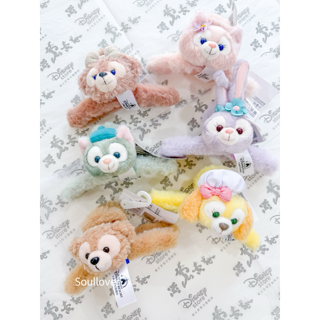 พร้อมส่ง Disneyland Shanghai กิ๊บหนีบผม Duffy and friends Plush Hair Clip Hair Accessories