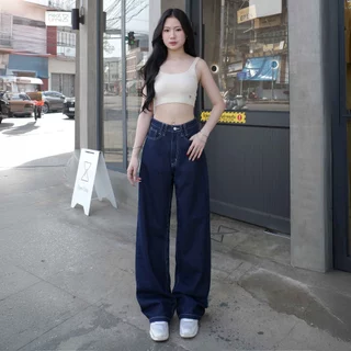 กางเกงยีนส์ขากระบอกใหญ่ รุ่น Secret Jeans
