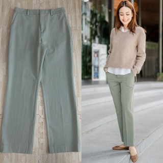 กางเกงยูนิโคล่ Smart สีเขียวอ่อน🍀M เอว 27-28 นิ้ว🍀ซิปหน้า ขา…