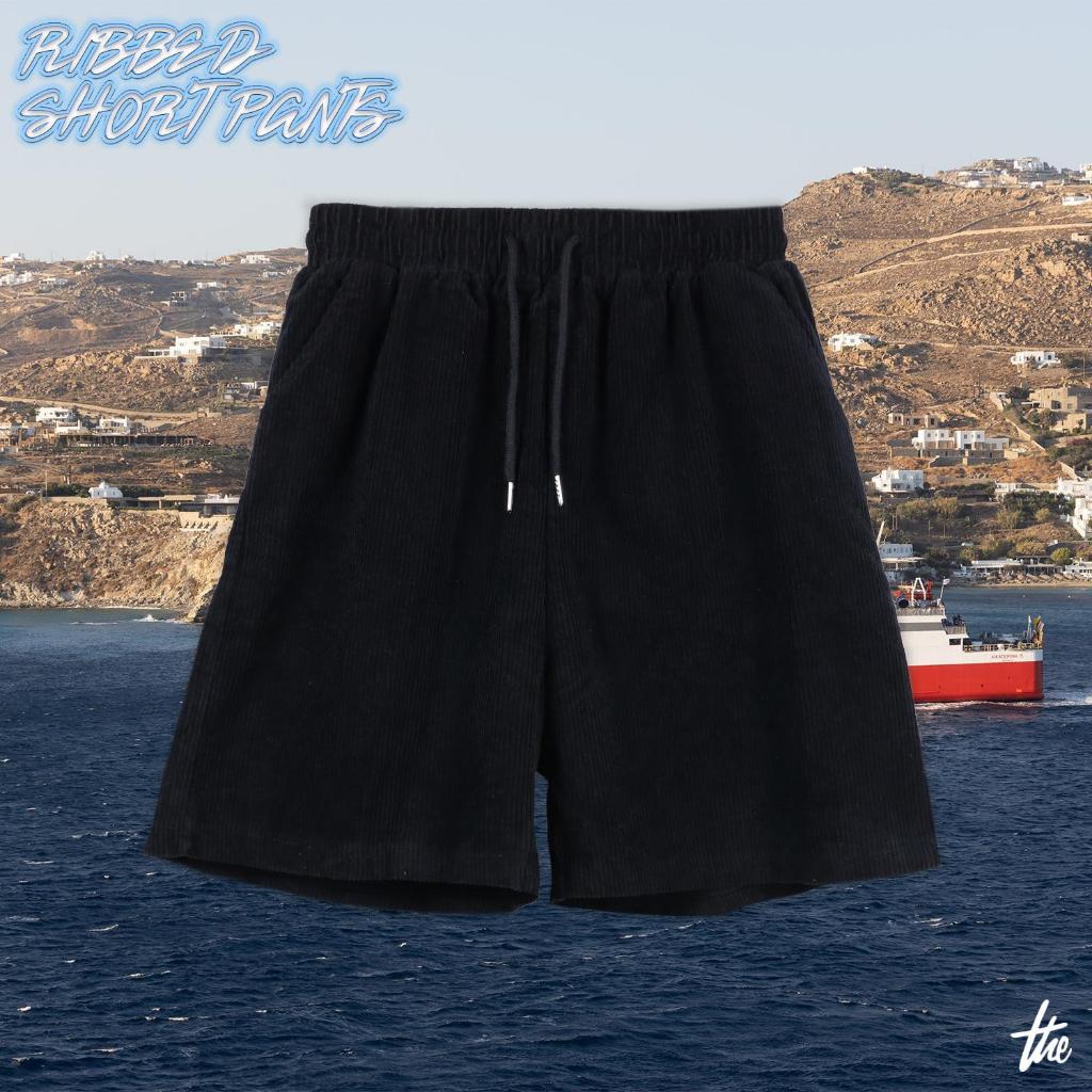 URTHE - กางเกงขาสั้นลูกฟูก เอวยืด รุ่น CORDUROY SHORT V3